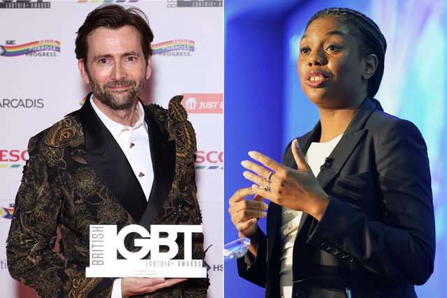 <p>David Tennant and Kemi Badenoch had a war of words over trans rights  </p>